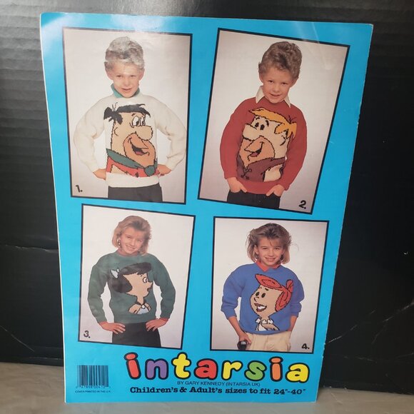 Cartoon Flintstones TMNT and Dinosaur Themed Knitting Magazines Leaflet VTG - Picture 4 of 16